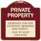 Signmission Private Property Reserved for Our Students Members and Guests Play at Your Own Risk, BU-1818-23250 A-DES-BU-1818-23250 - alternate 1